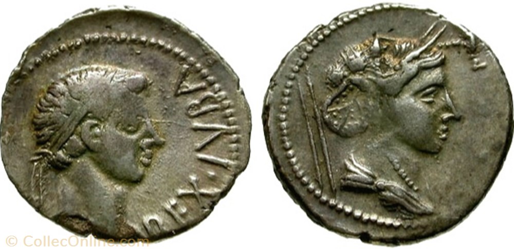 Denier - JUBA II (20 avant J.-C. à 20 après J.-C.) monnaie antique jc grecque denier juba ii 20 avant j c a 20 apres j c