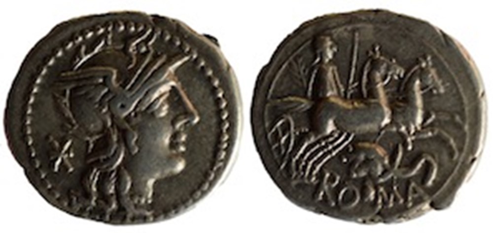 (- 128) Caecilia' monnaies antiques romaines imperiales et republicaines 128 caecilia