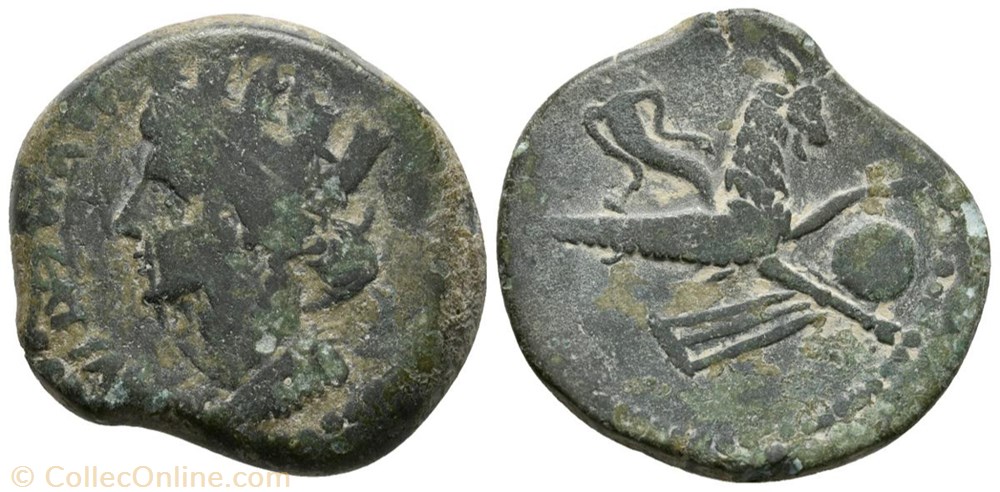 monnaie antique jc grecque unite de bronze iol 25 avant j c 24 apres j c