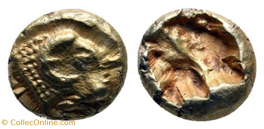 IONIE - INCERTAIN : 1/24 stater - 600 à 550 avant J.-C. monnaies antiques grecques ionie incertain 1 24 stater 600 a 550 avant j c