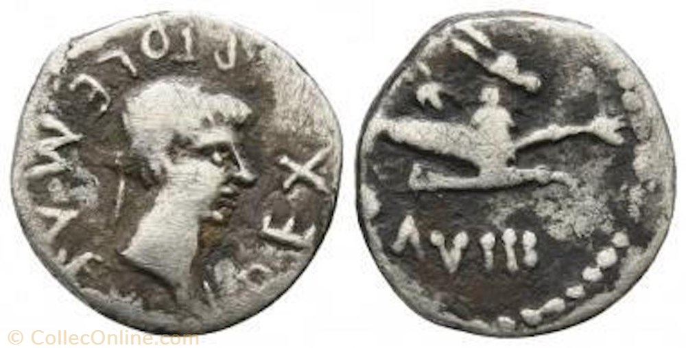 Denier - Ptolémée (27 après J.-C.) monnaies antiquite av jc grecques denier ptolemee 27 apres j c