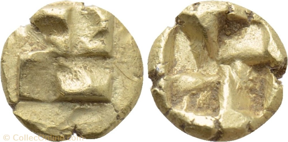 IONIE - INCERTAIN : 1/24 stater - 650 à 600 avant J.-C. monnaies antiques grecques ionie incertain 1 24 stater 650 a 600 avant j c