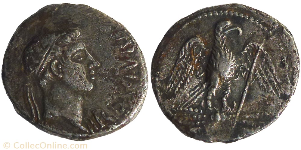 Denier - JUBA II (20 avant J.-C. à 20 après J.-C.) monnaie antique jc grecque denier juba ii 20 avant j c a 20 apres j c