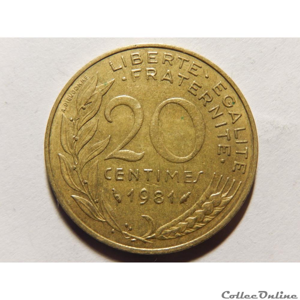 20 centimes Marianne 1981 monnaie france moderne 20 centimes marianne 1981
