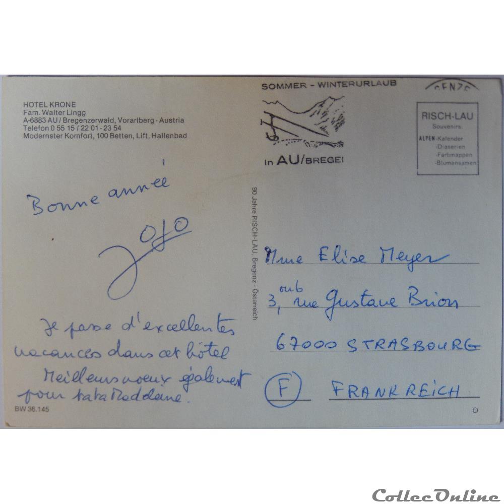 CP d'Autriche, Vorarlberg, Bregenzerwald carte postale europe nord pa de calai cp autriche vorarlberg bregenzerwald