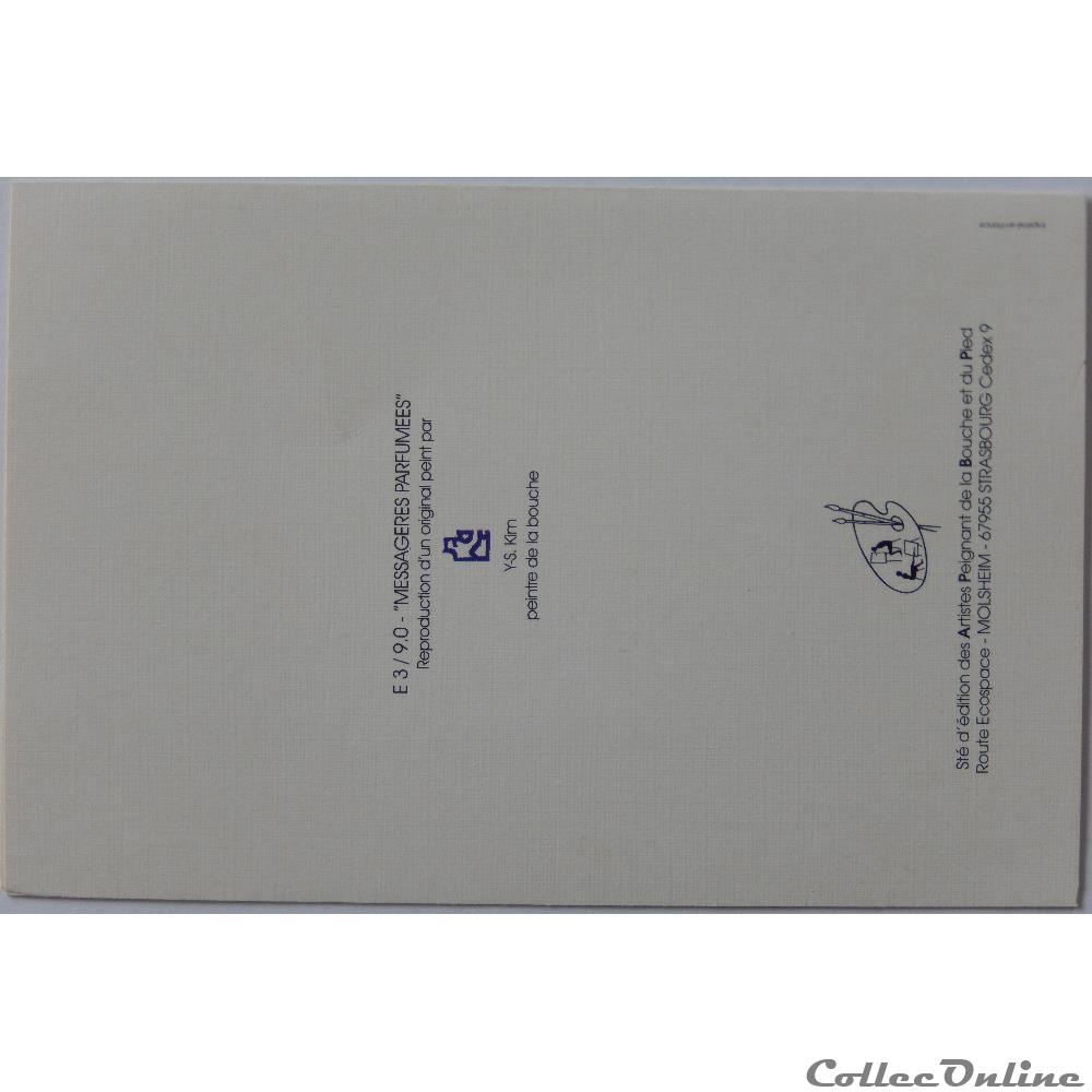 carte postale ile de france cp peinture messageres parfumees