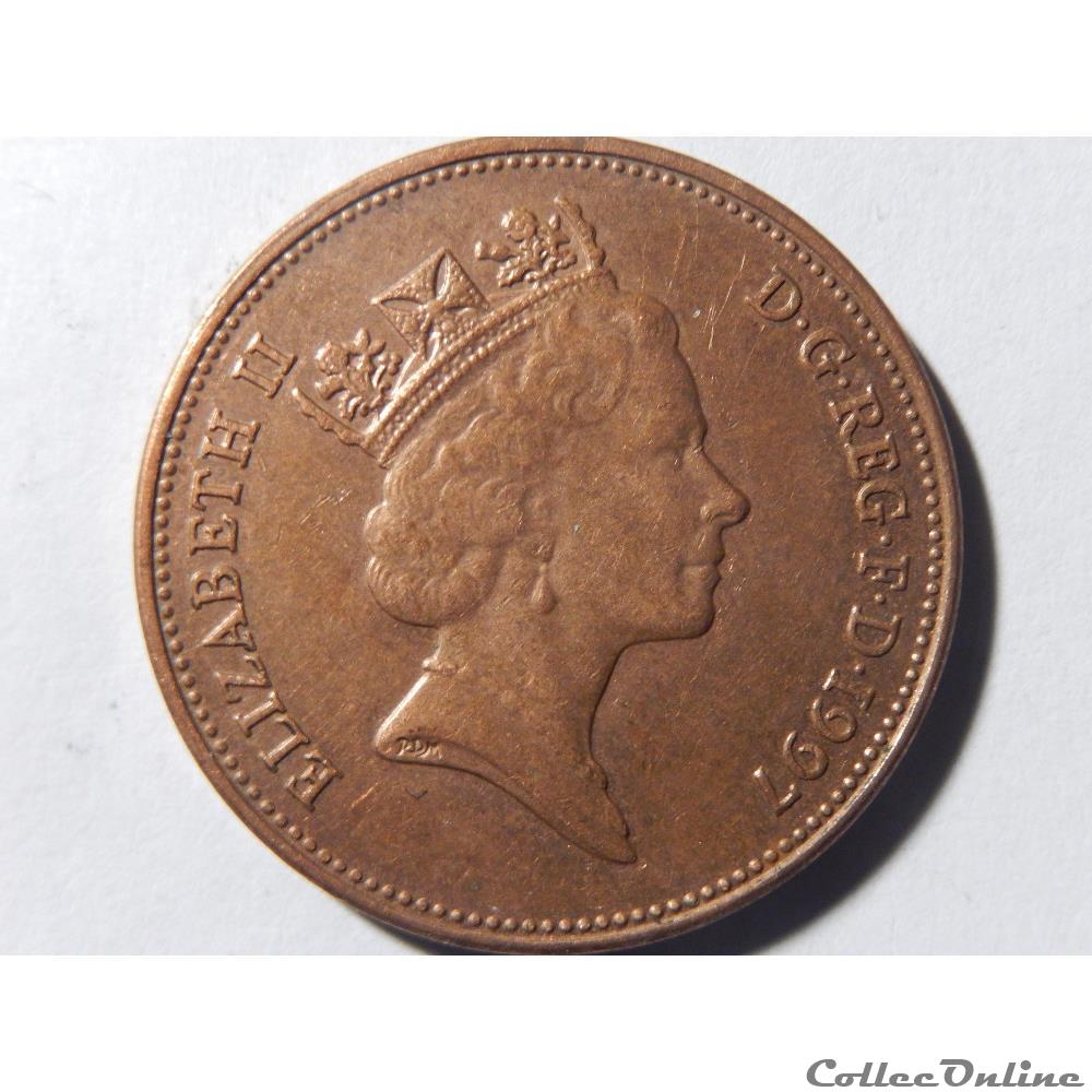 Royaume-Uni, 2 pence de 1997 2 monnaie monde royaume uni 2 pence de 1997