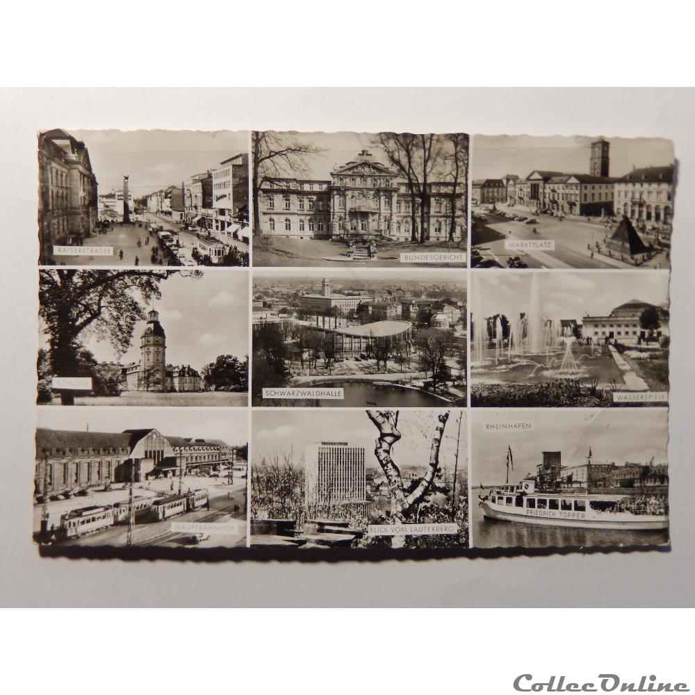 carte postale europe franche comte cpa allemagne karlsruhe