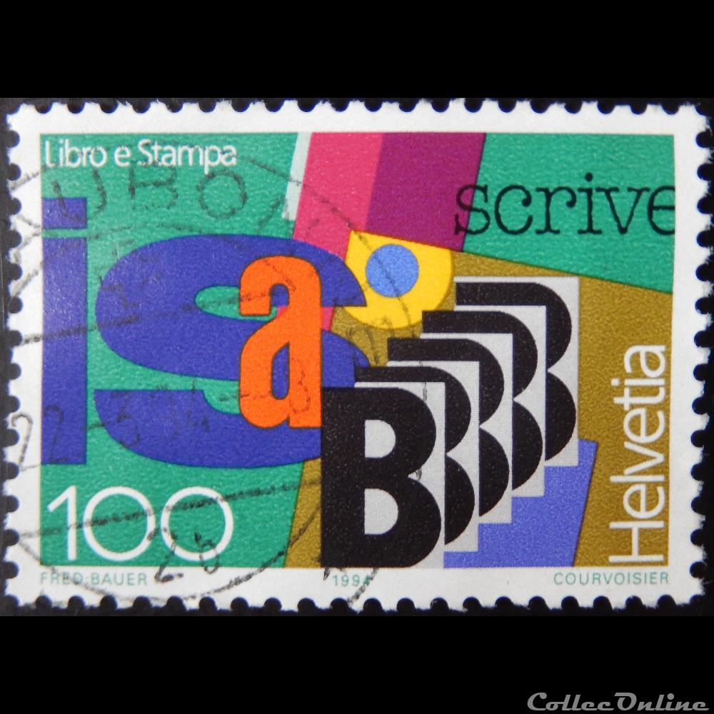 Suisse 01451 traitement de texte électronique 100cts de 1994 timbre europe suisse 01451 traitement de texte electronique 100cts de 1994