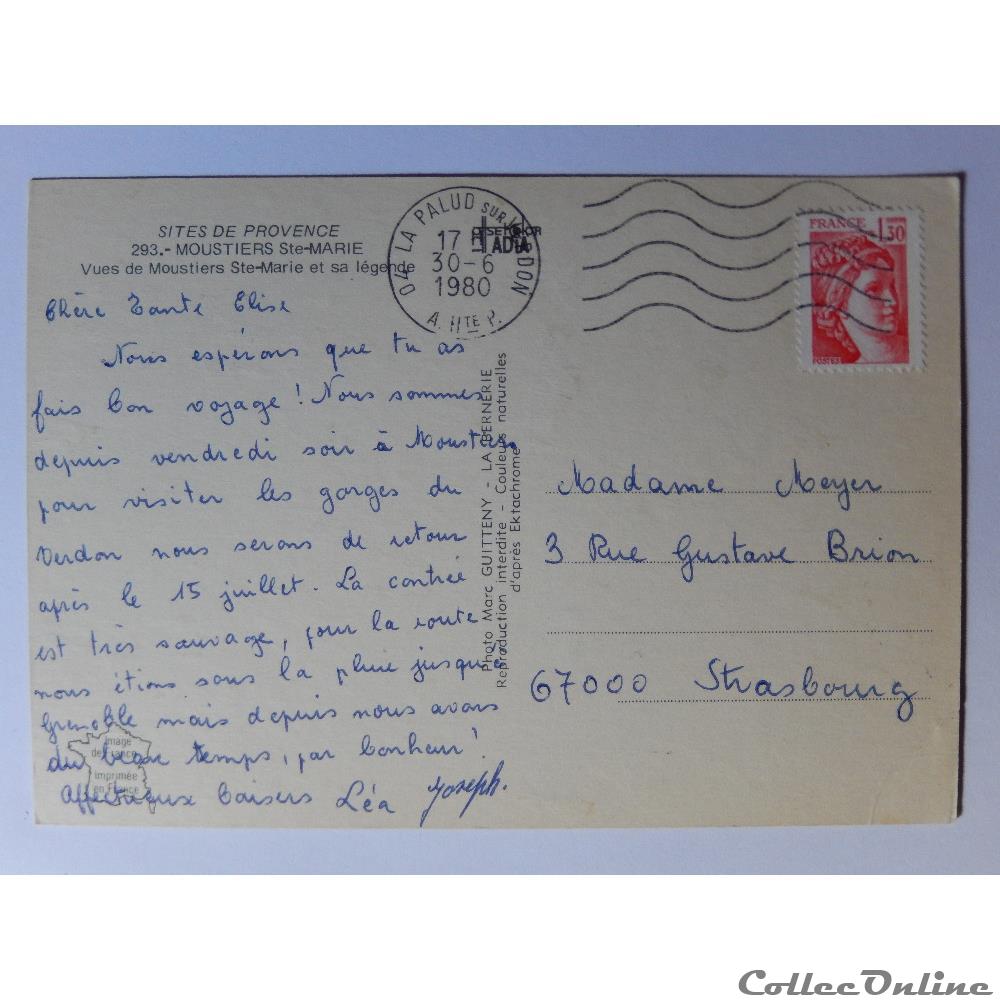 carte postale france cote azur cp des alpes de haute provence moustiers sainte marie