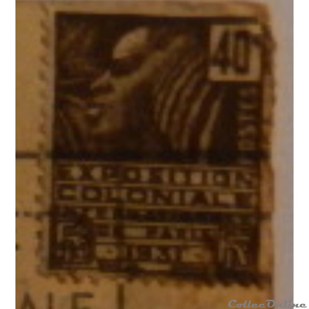 timbre france 00271 exposition coloniale 40c de 1930