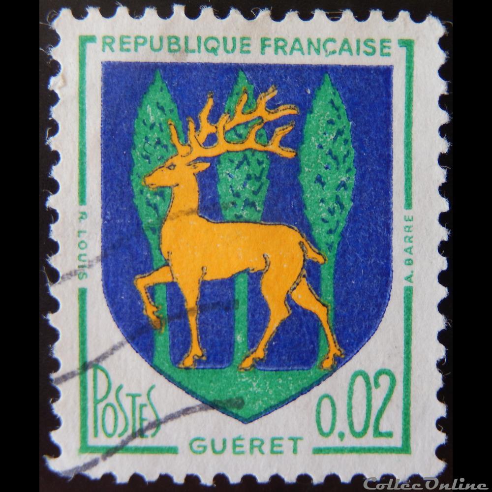 01351B Blason de Guéret 0.02F timbre france 01351b blason de gueret 0 02f