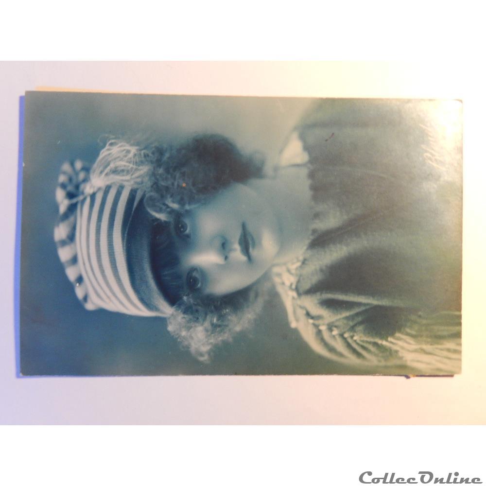 CPA de voeux. jeune fille. carte postale bretagne cpa de voeux jeune fille