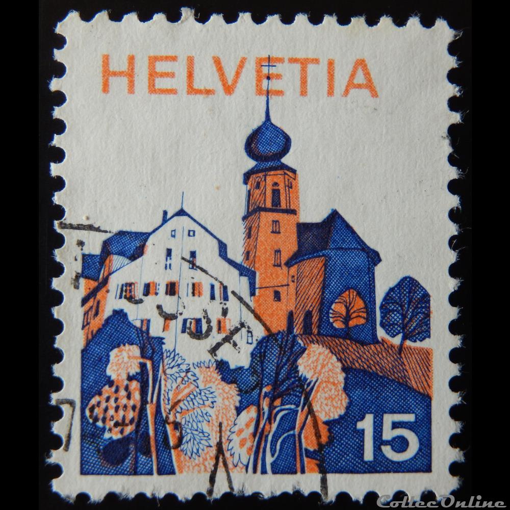 Suisse 00935 Werthenstein Lucerne 15cts de 1973 timbre europe suisse 00935 werthenstein lucerne 15cts de 1973