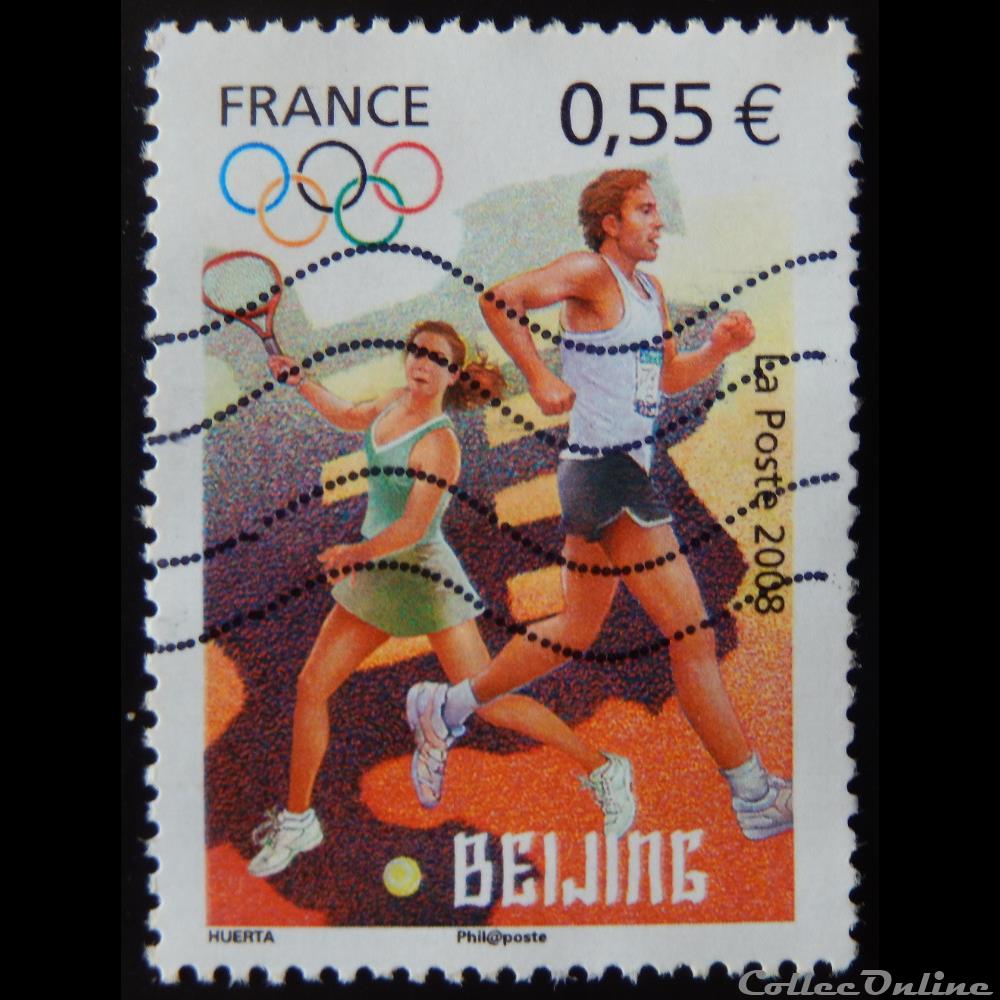 04223 Jeux Olympiques de Pékin 2008 Athlétisme et tennis 0.55€ timbre france 04223 jeux olympiques de pekin 2008 athletisme et tennis 0 55