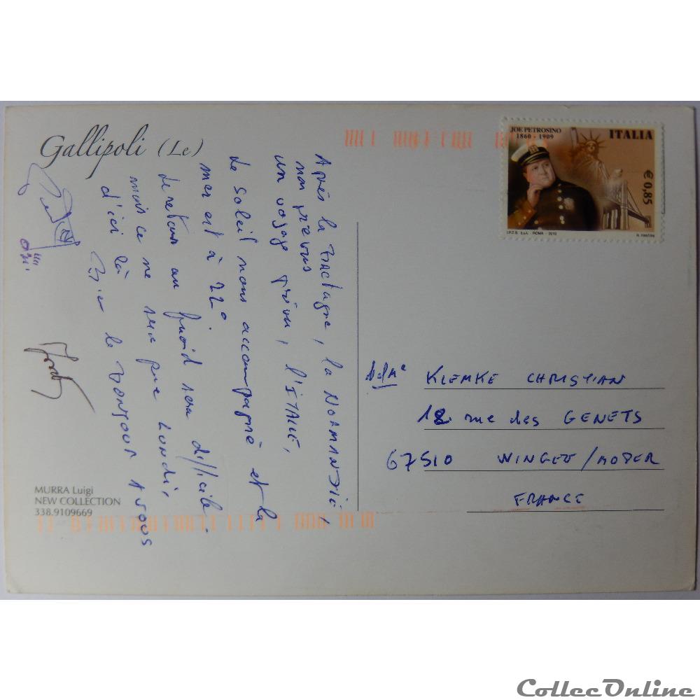 carte postale europe lorraine cp italie les pouilles gallipoli