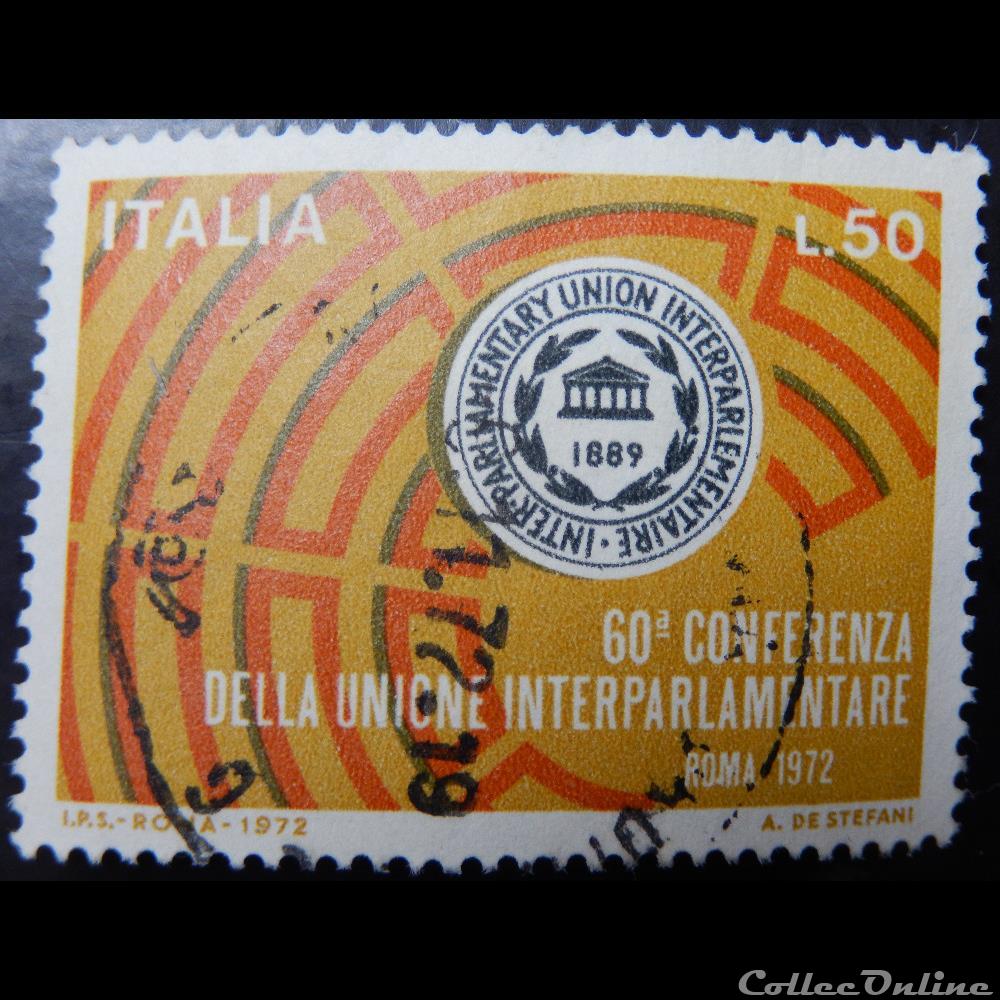 Italie 01107 union interparlementaire 50 lires de 1972 timbre europe italie 01107 union interparlementaire 50 lires de 1972