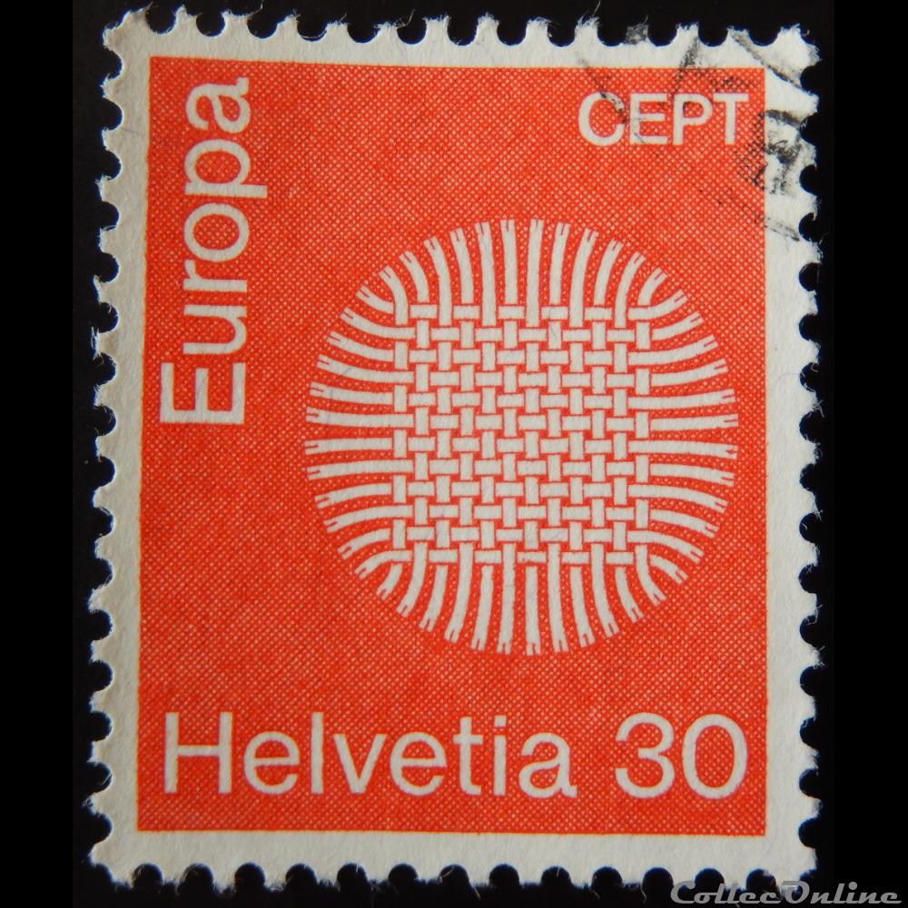 Suisse 00855 symbole solaire 30cts de 1970 timbre europe suisse 00855 symbole solaire 30cts de 1970