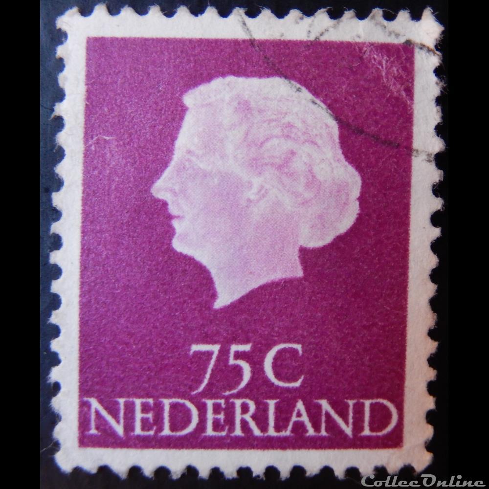 Pays-Bas 00609 reine Juliana 75c de 1953 2 timbre europe pays bas 00609 reine juliana 75c de 1953