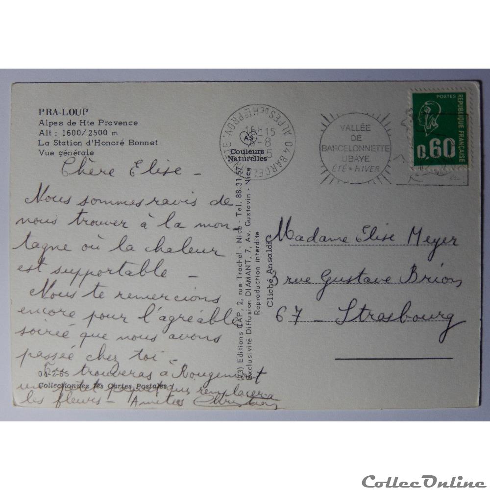 carte postale france cote azur cp des alpes de haute provence pra loup