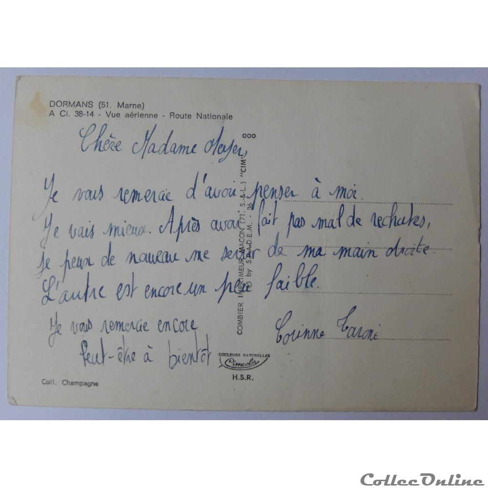 carte postale france champagne ardenne cp de la marne dormans