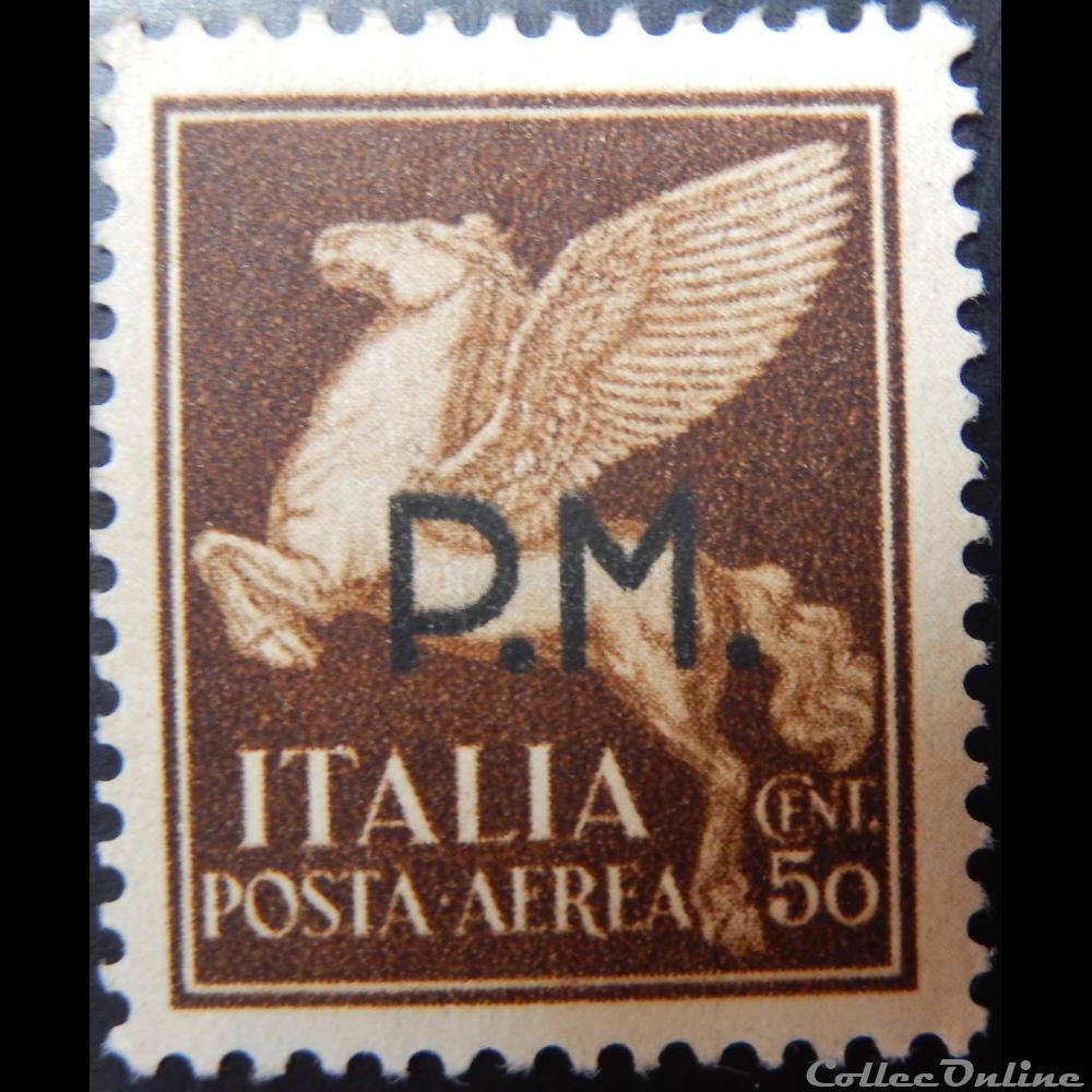 timbre europe italie m0014 pegase 50c de 1943