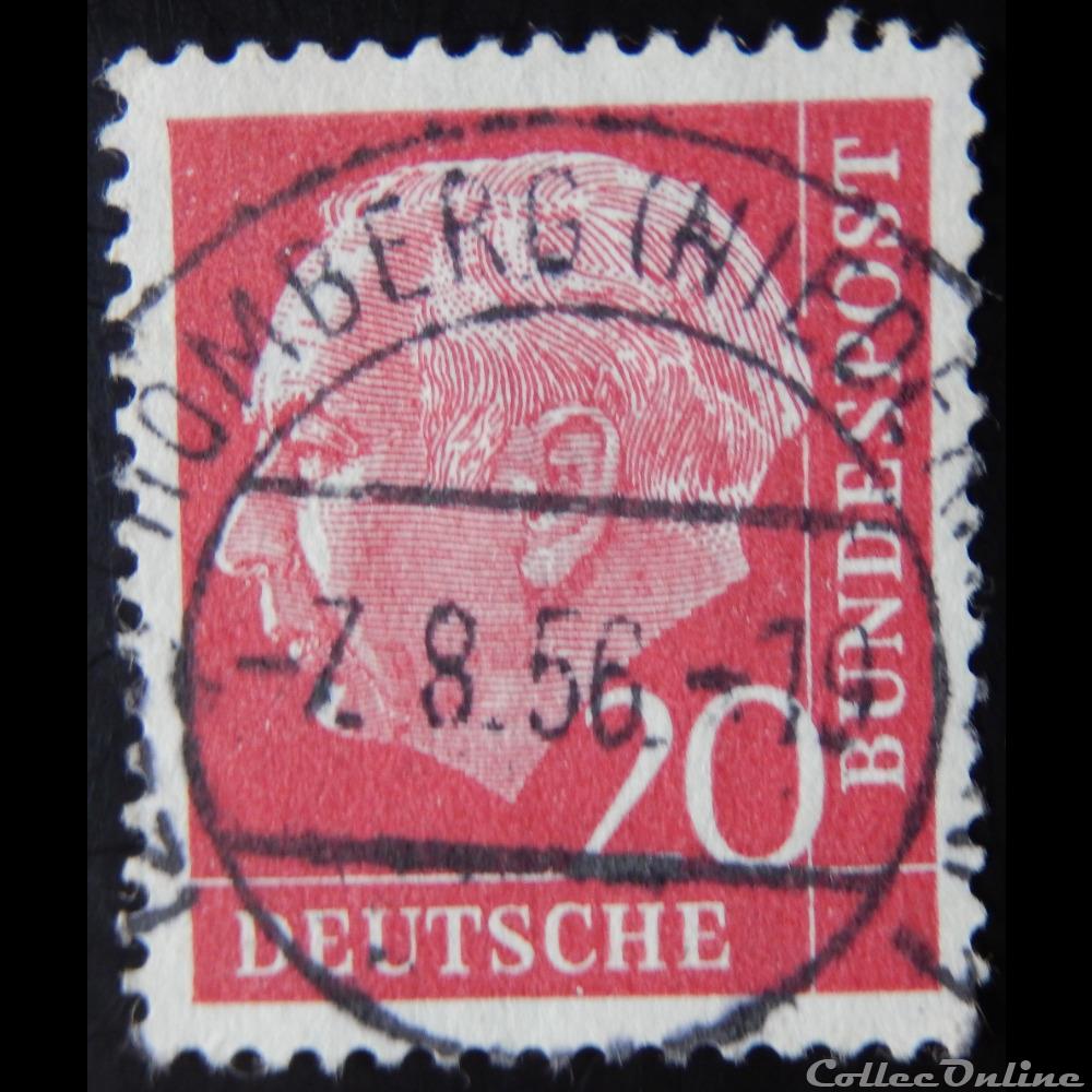 Allemagne Rfa 00069 Président Théodor Heuss 20pf De 1954 - Stamps