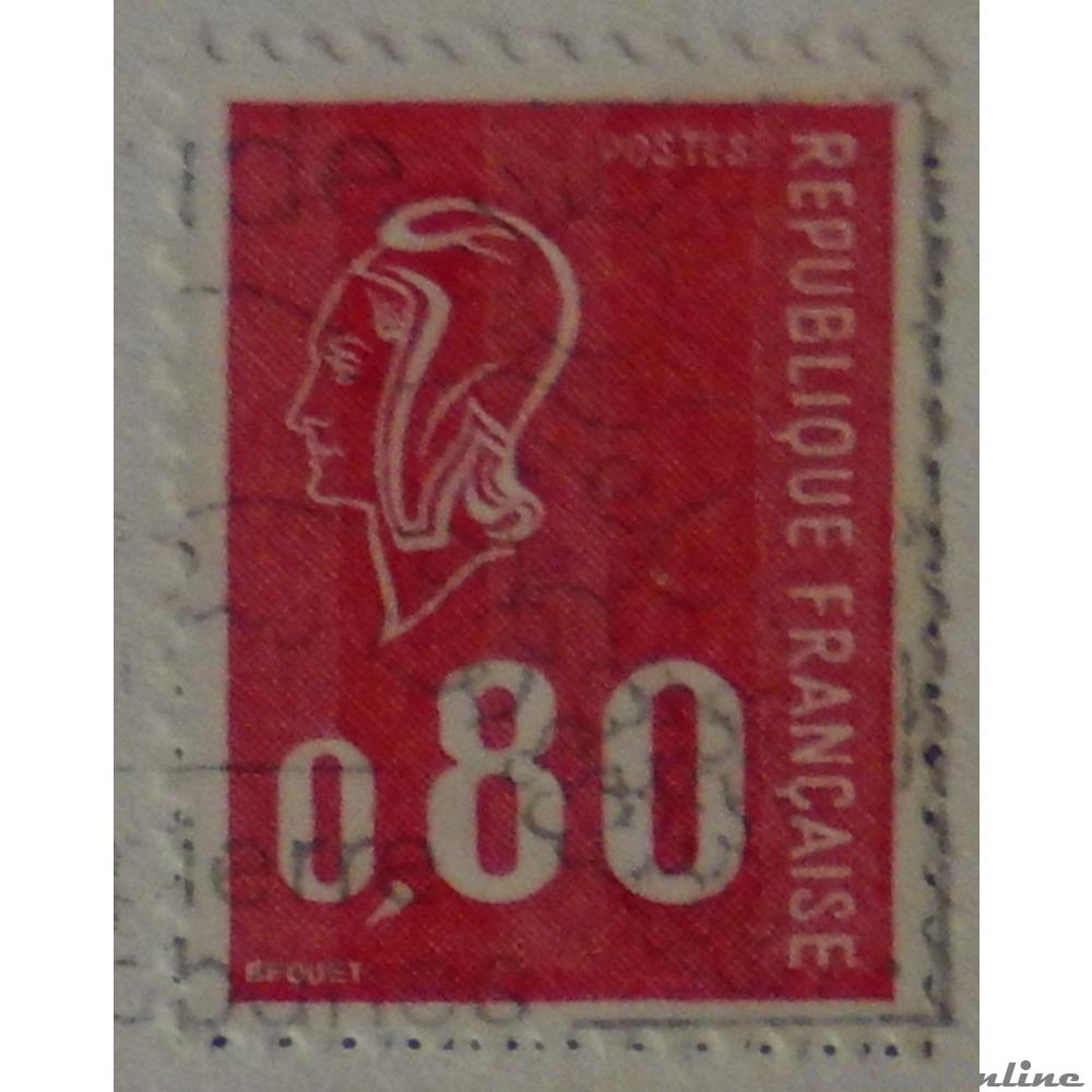 01816 Marianne de Béquet - 80c rouge de 1974 2 timbre france 01816 marianne de bequet 80c rouge de 1974