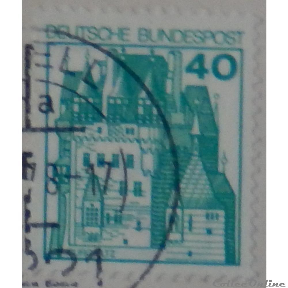 Allemagne RFA 00764 château de Eltz 40pf de 1977 timbre europe allemagne rfa 00764 chateau de eltz 40pf de 1977
