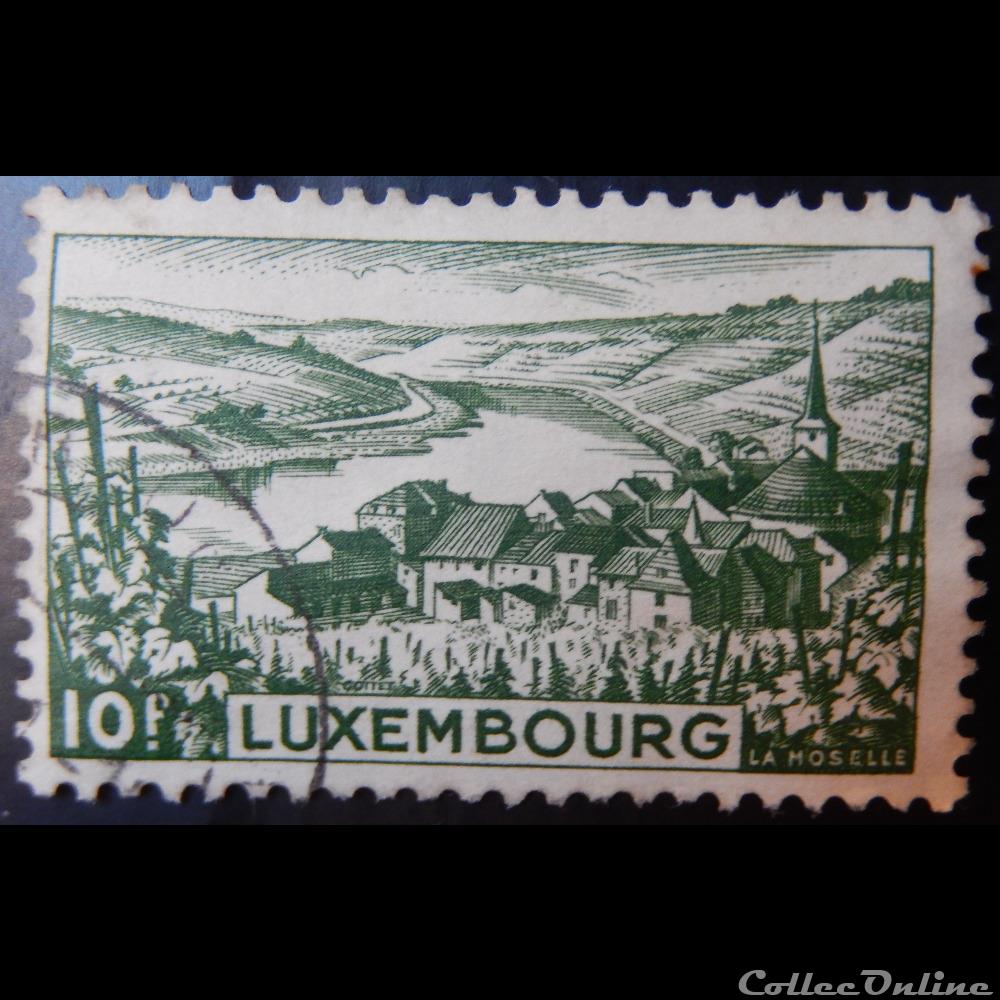 Luxembourg 00407 La Moselle 10F de 1948 timbre europe luxembourg 00407 la moselle 10f de 1948
