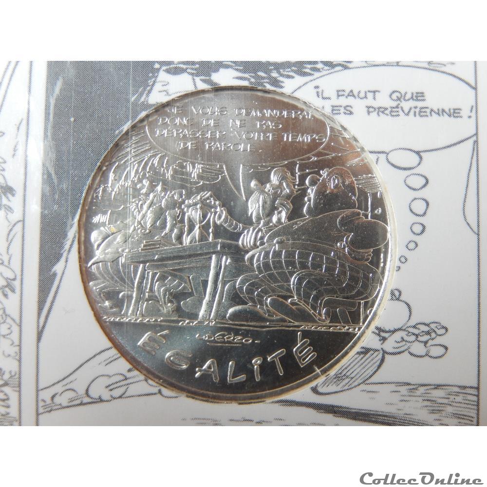 10 euros, Astérix et l'égalité Parole 2015 monnaie france suede 10 euros asterix et egalite parole 2015