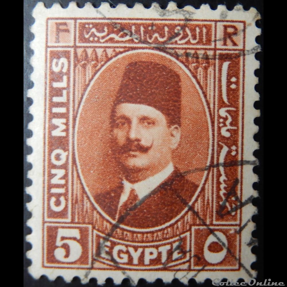 timbre afrique egypte 00086 roi fuad i 5m de 1923