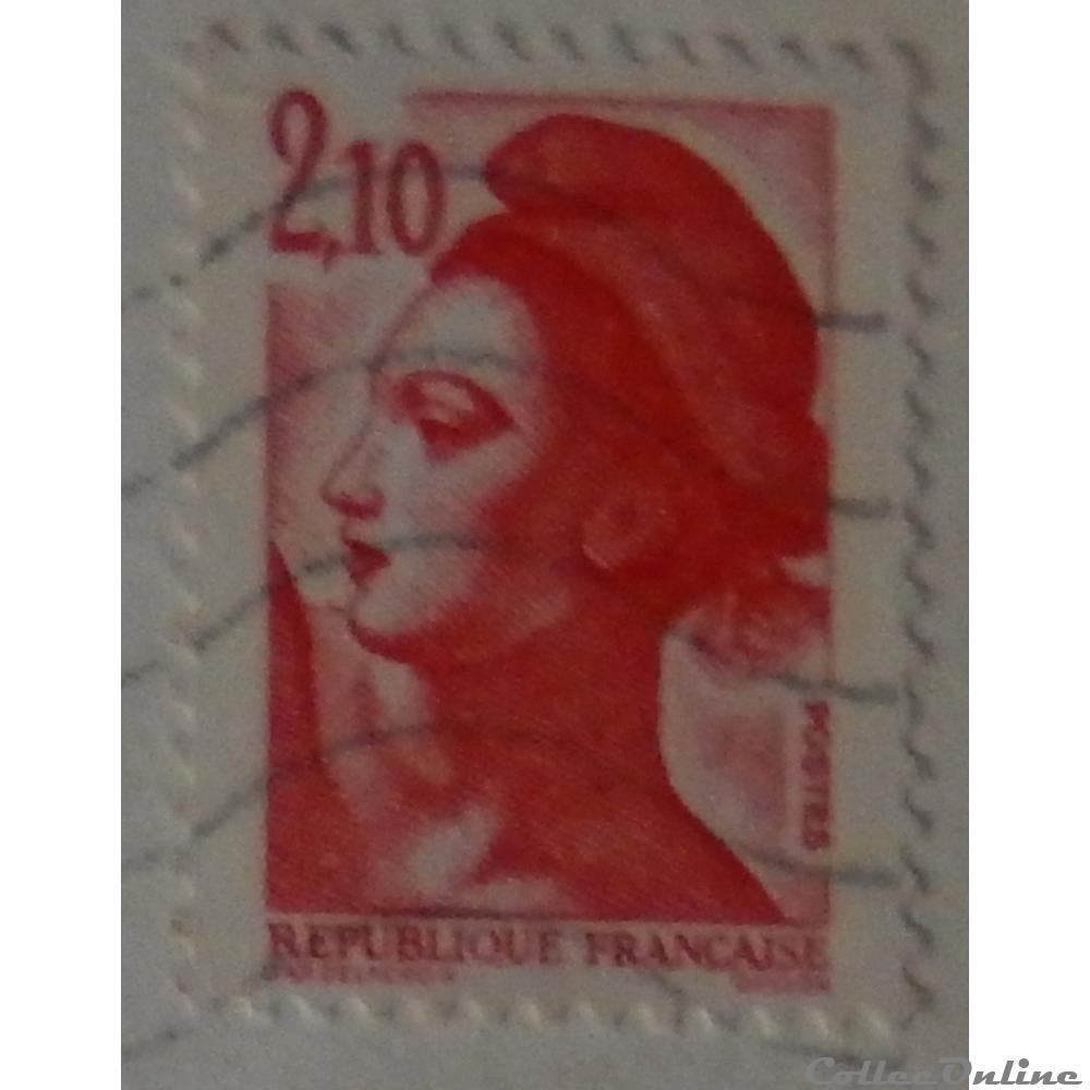 02319 La République, type Liberté - 2F10 rouge de 1984 5 timbre france 02319 la republique type liberte 2f10 rouge de 1984