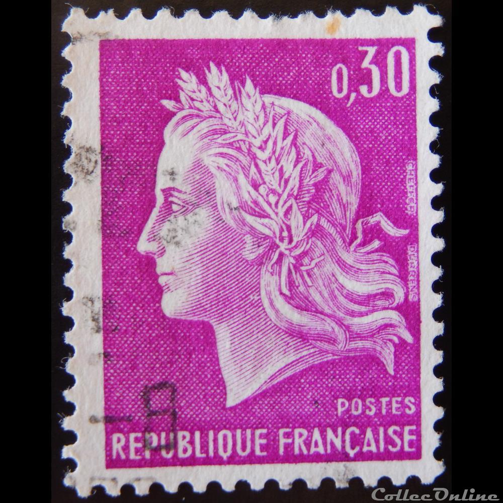 01536 La République de Cheffer 0F30 lilas gravé 3 timbre france 01536 la republique de cheffer 0f30 lilas grave