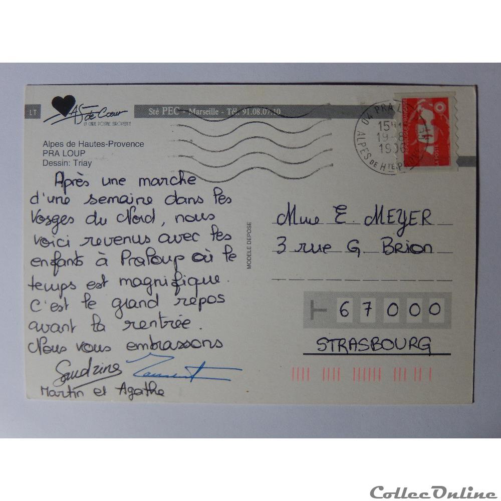 carte postale france cote azur cp des alpes de haute provence pra loup