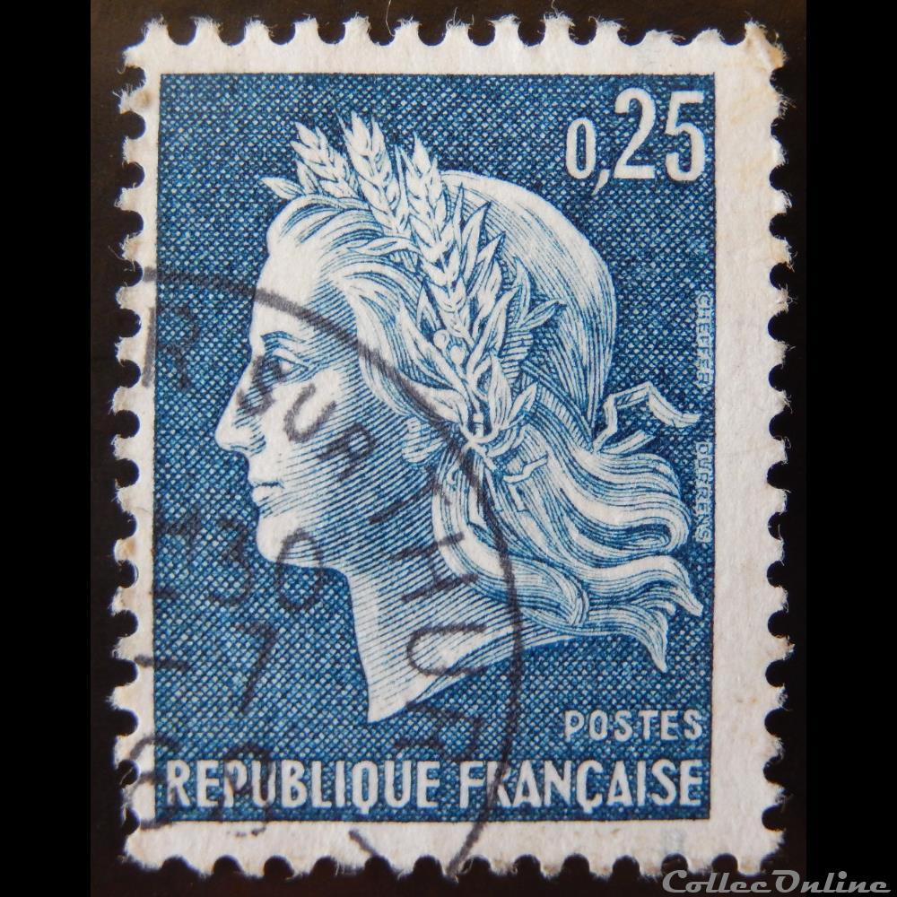 01535 La République de Cheffer 0F25 bleu gravé timbre france 01535 la republique de cheffer 0f25 bleu grave