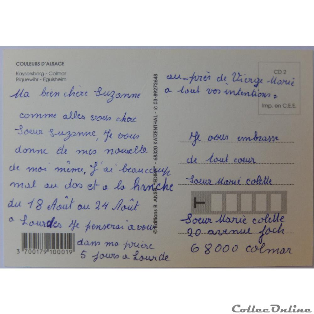 carte postale france alsace cp du haut rhin