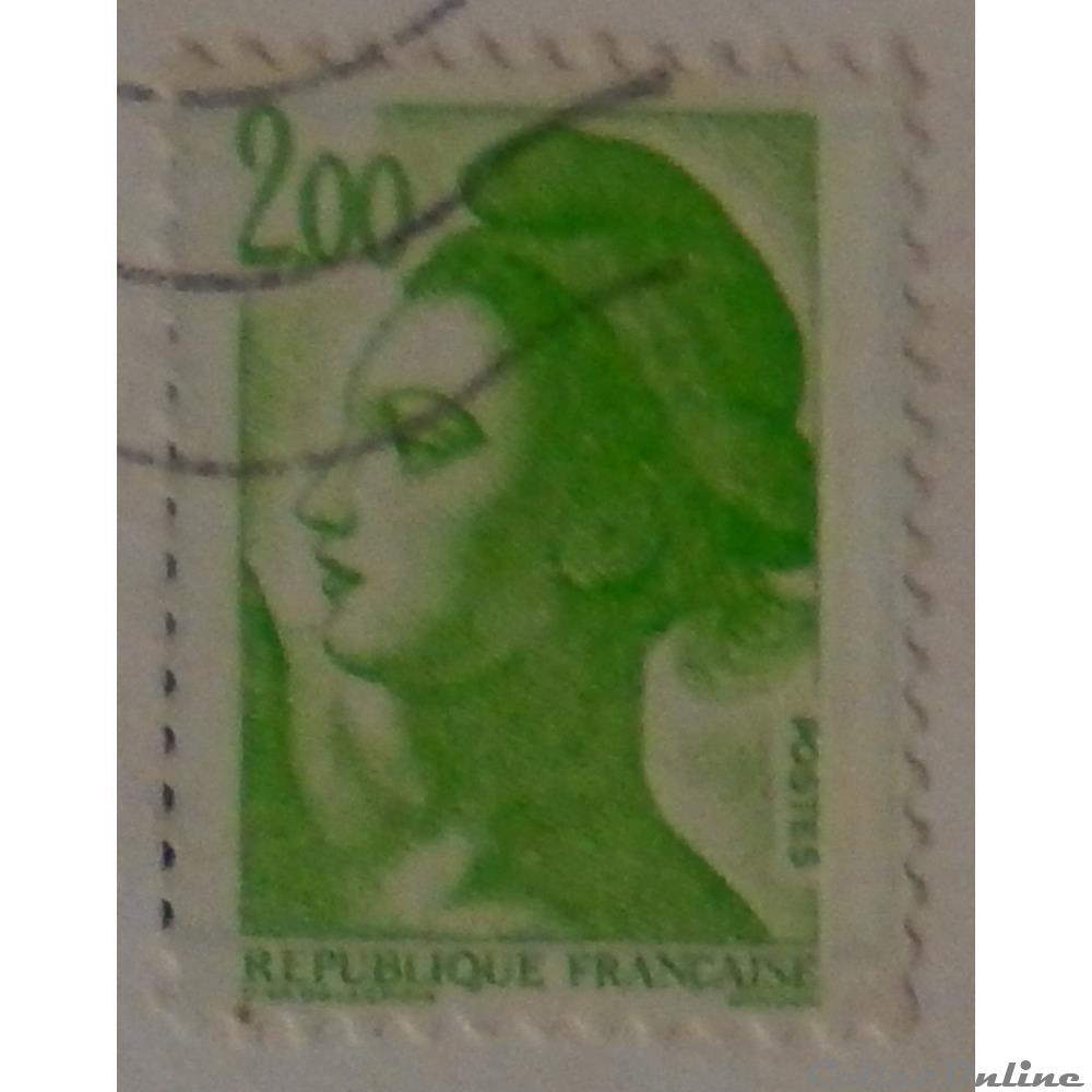 02188 La République, type Liberté - 2F vert-jaune de 1982 timbre france 02188 la republique type liberte 2f vert jaune de 1982