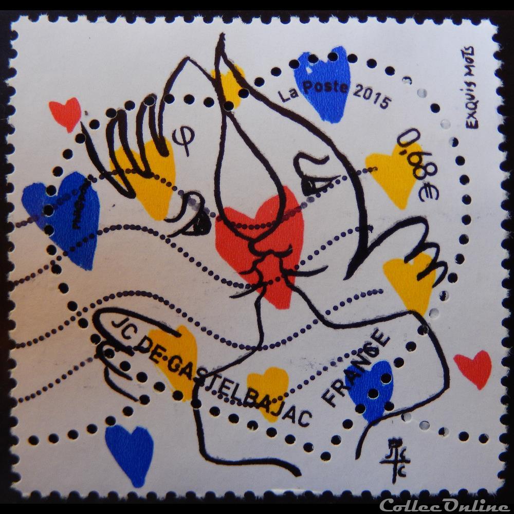 AA01082 Cœur Castelbajac 0.68€ timbre france aa01082 c ur castelbajac 0 68