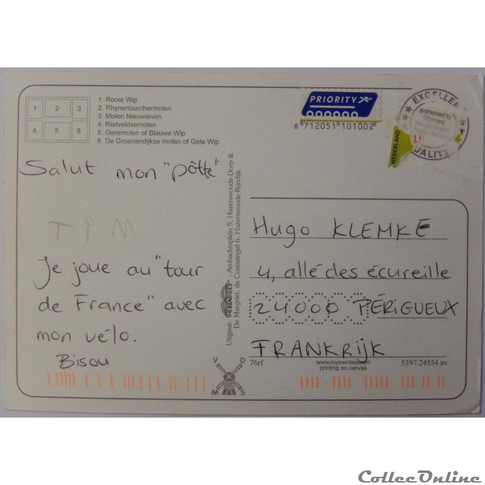 carte postale europe midi pyrenee cp des pays bas hazerswoude