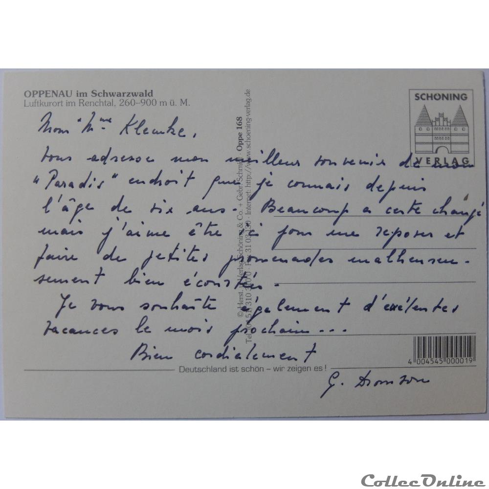 carte postale europe lorraine cp allemagne bade wurtemberg oppenau
