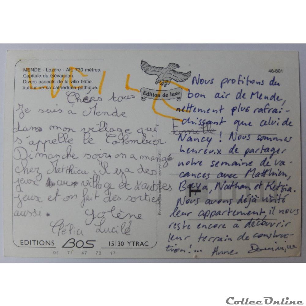 CP de Lozère, Mende carte postale france languedoc roussillon cp de lozere mende