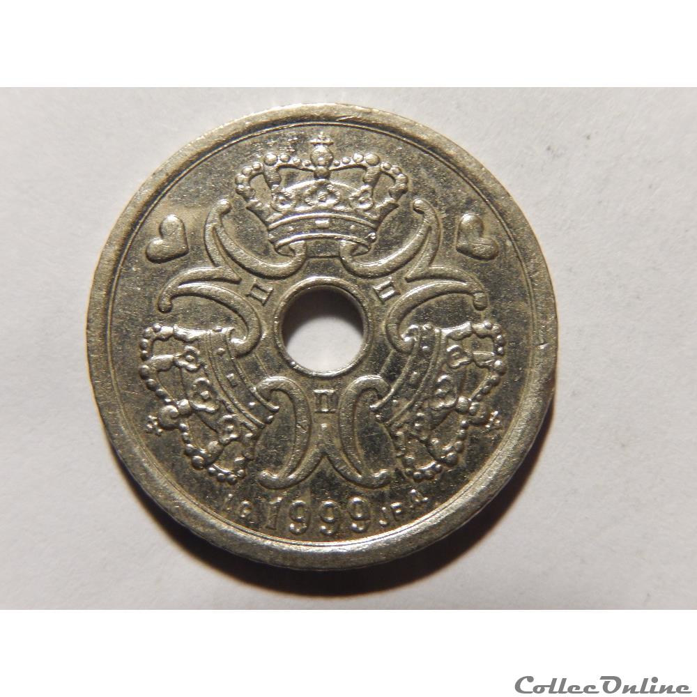 Danemark, 1 krone de 1999 monnaie monde danemark 1 krone de 1999