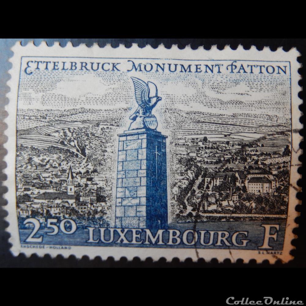 timbre europe luxembourg 00600 ettelbruck 2 50f de 1961
