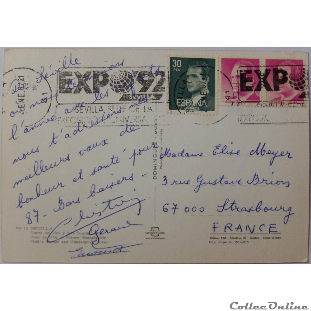 CP d'Espagne, Andalousie, Séville carte postale europe alsace cp espagne andalousie seville