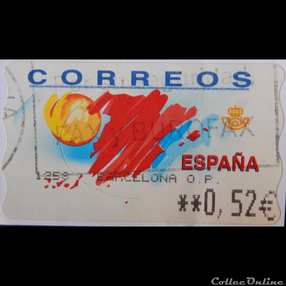 Espagne DI0049A carte de l'Espagne et soleil de 0.52 à 0.58€ de 2001 timbre europe espagne di0049a carte de espagne et soleil de 0 52 a 0 58 de 2001