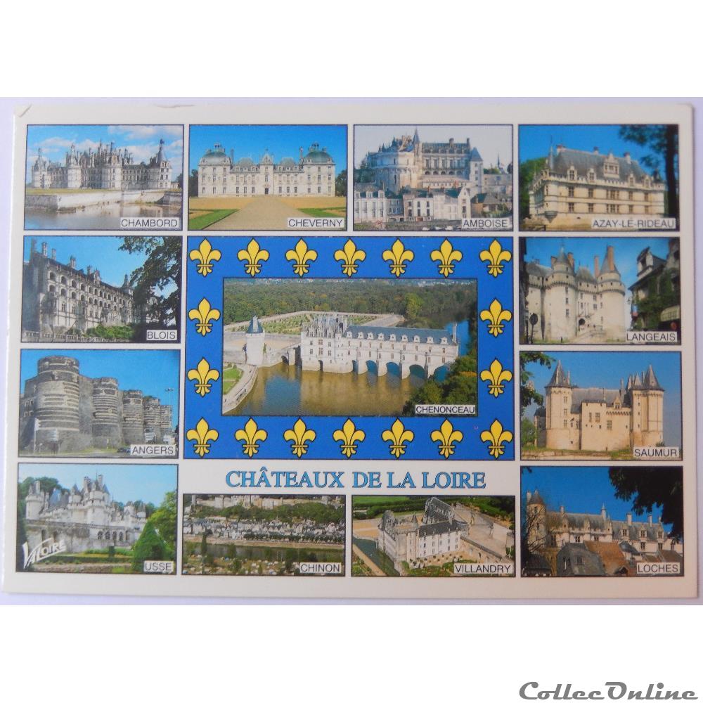 CP des Châteaux de la Loire carte postale france centre cp des chateaux de la loire