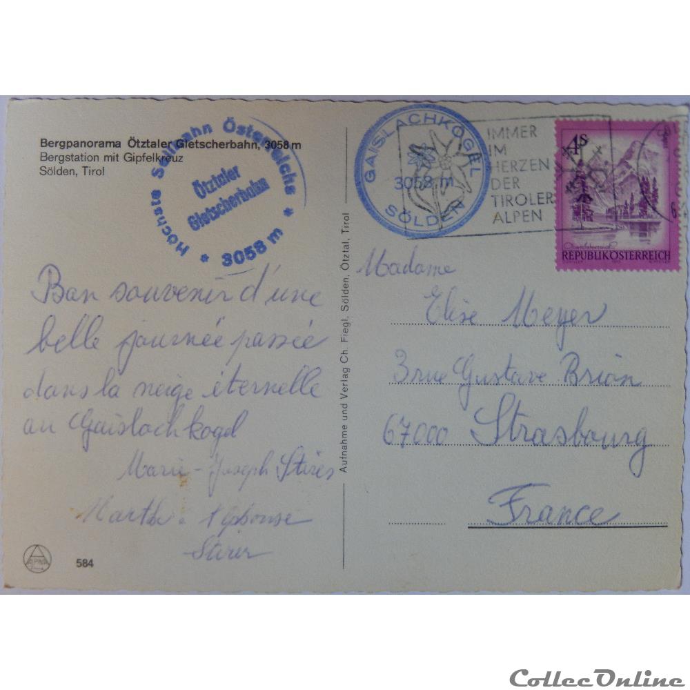 CP d'Autriche, Tirol, Sölden carte postale europe bretagne cp autriche tirol solden