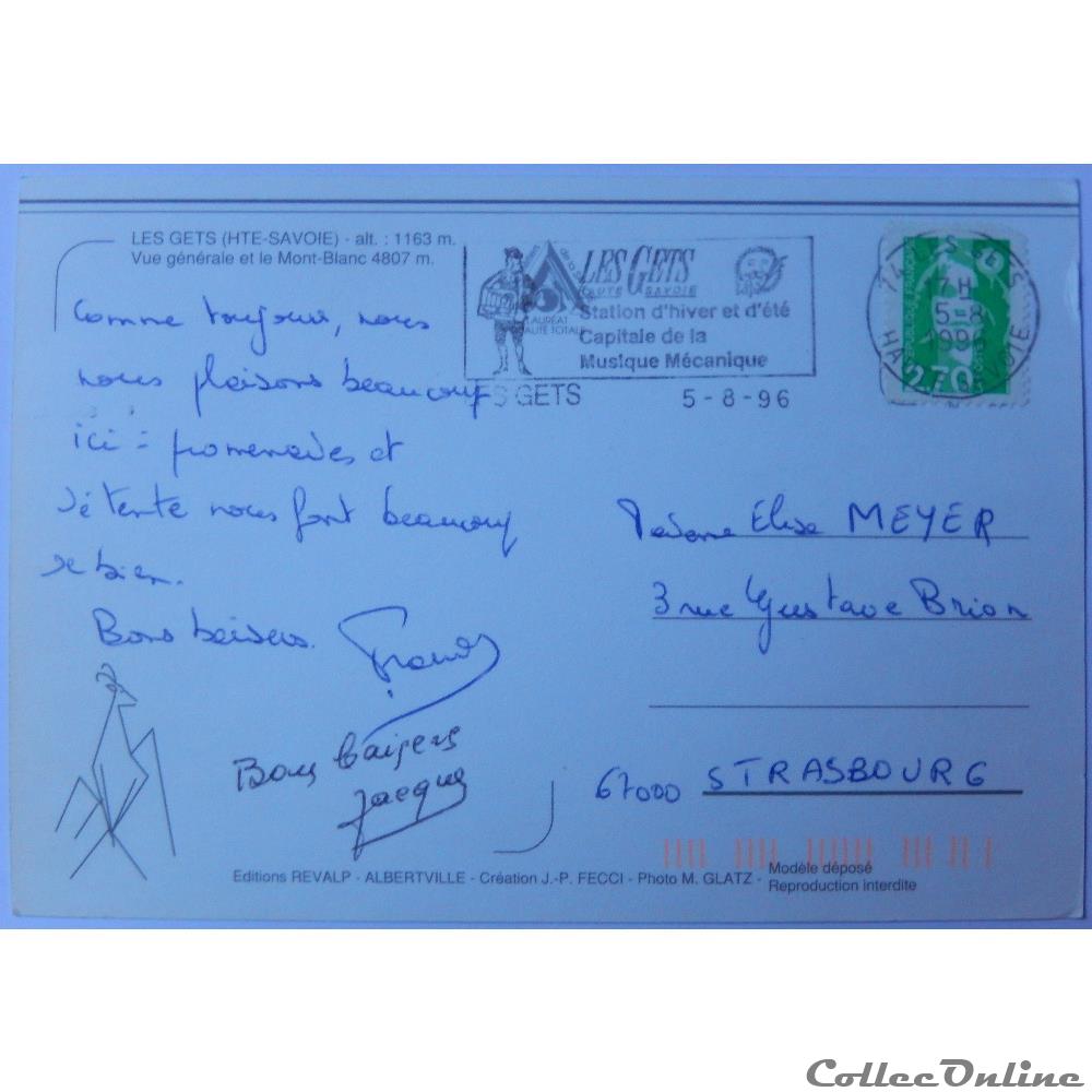 carte postale france rhone alpe cp de haute savoie les gets