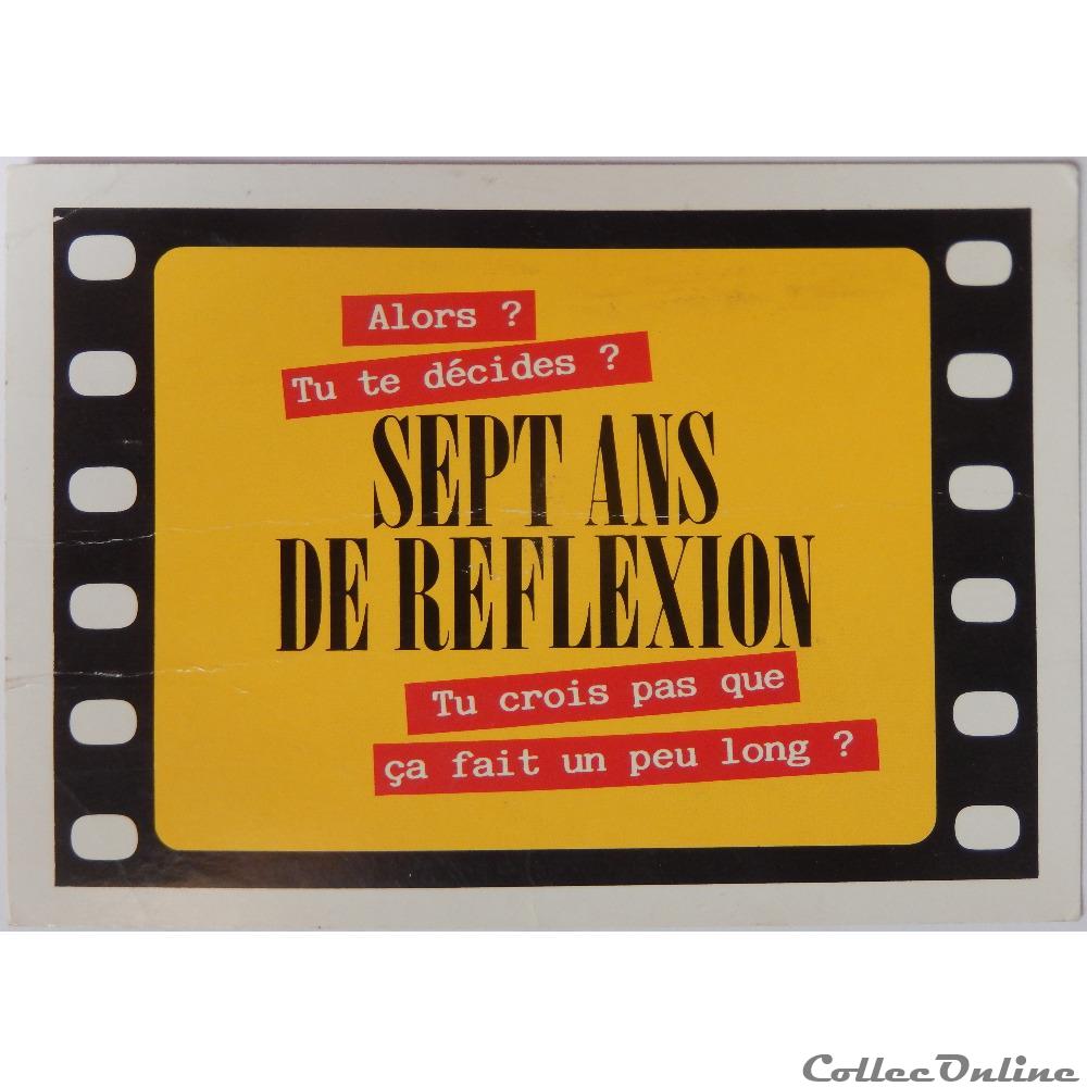 carte postale europe ile france cp cinema sept ans de reflexion